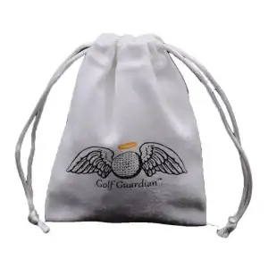Soft Suede Drawstring Bags for Golf Balls with Custom Logo